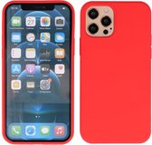 Hoesje 2.0mm Dikke Siliconen Back Cover Kleur Rood geschikt voor Iphone 13 Pro Max