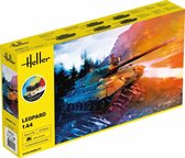 1:35 Heller 57126 Leopard 1A4 Tank - Starter Kit Plastic Modelbouwpakket