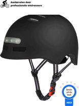 Fiets Helm - Scooter Helm - Snorscooter helm - Snorfiets helm - Elektrische fiets helm - Inclusief LED verlichting - Maat L (hoofdomtrek 58-61cm)