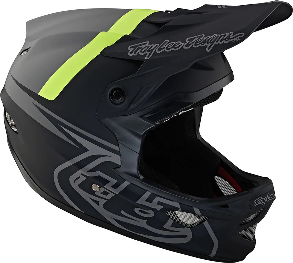 TLD D3 Fiberlite Slant Gray Helm - Maat L