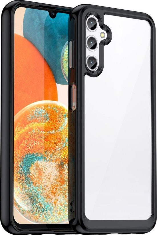 Coque Samsung Galaxy A54 - Mobigear - Série Crystal - Coque Arrière en Plastique Rigide - Zwart - Coque Adaptée au Samsung Galaxy A54