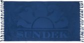 Sundek jaquard strandlaken big logo blauw - one size