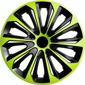 NRM STRONG DUO - Wieldoppen 14" - Set van 4 stuks / Kunststof - Groen/zwart