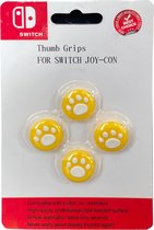 Thumb Grips adaptés pour Nintendo Switch/ OLED / Lite - Yellow Paws - Performance Thumb Sticks - Cat Paws - Precision Rings - DUO PACK Thumbsticks - 4 pièces