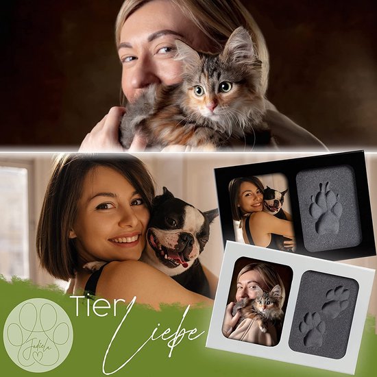 Cadre photo avec impression d'argile - Chien ou chat avec empreinte de  patte - Make