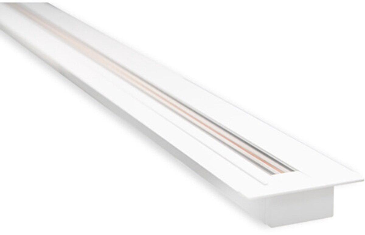 Spanningsrail - Exotro - 1 Fase - Inbouw - Aluminium - Wit - 1 Meter
