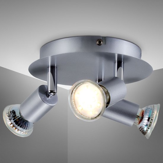 B.K.Licht - Plafonnier LED - 3 ampoules 3W - GU10 incluses - éclairage  d'appoint -... | bol.com