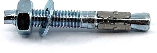 Merriway Busbouten M10 X 75 Mm Met Moeren – 10 Stuks, Verzinkt – Ronde Kop, Vierkante Hals – Voor Stevige Bevestiging