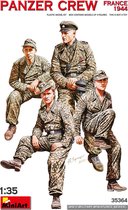 1:35 MiniArt 35364 Panzer Crew France WWII 1944 - Figures Plastic Modelbouwpakket