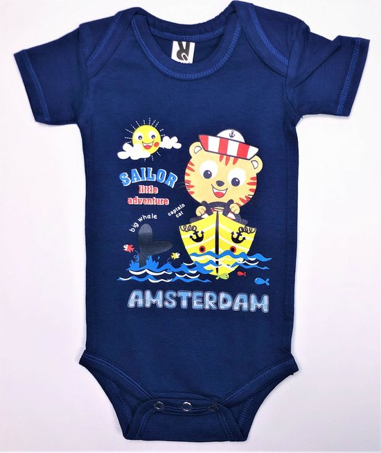 Romper blauw Amsterdam sailer baby's