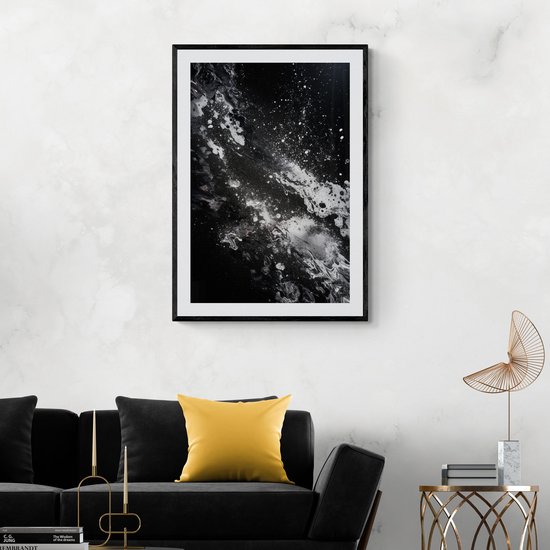 Posters Zwart Wit - Abstrait - Art Moderne - Décoration murale - Design Intérieur - 51x71 - Convient à l'encadrement