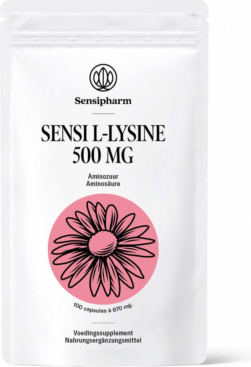 Goedkoopste Sensipharm Sensi L-Lysine 500 mg 100 capsules - L-Lysine Ondersteunt de Weerstand en Versterkt het Immuunsysteem