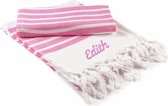 Haman handdoek roze met geborduurde naam