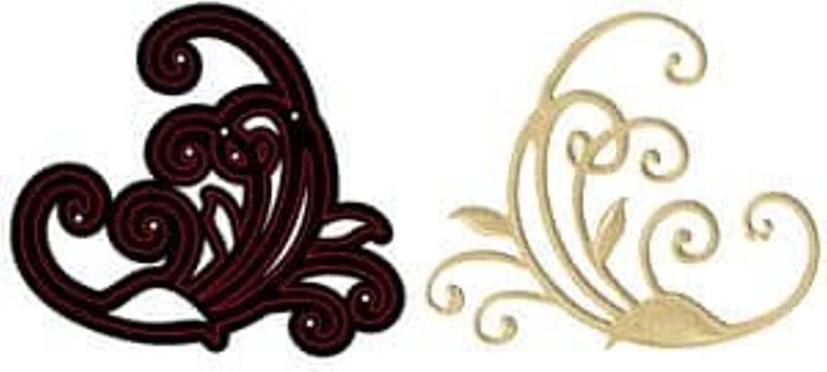 CTDI7030 Snijmal Crafts too - graceful flourish - embossingmal swirl ...