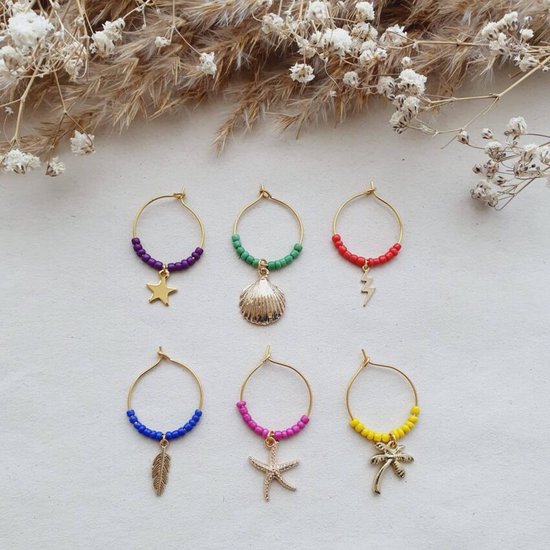 Lot De 12 Pendentifs Pour Verre à Vin Avec Bouchon De