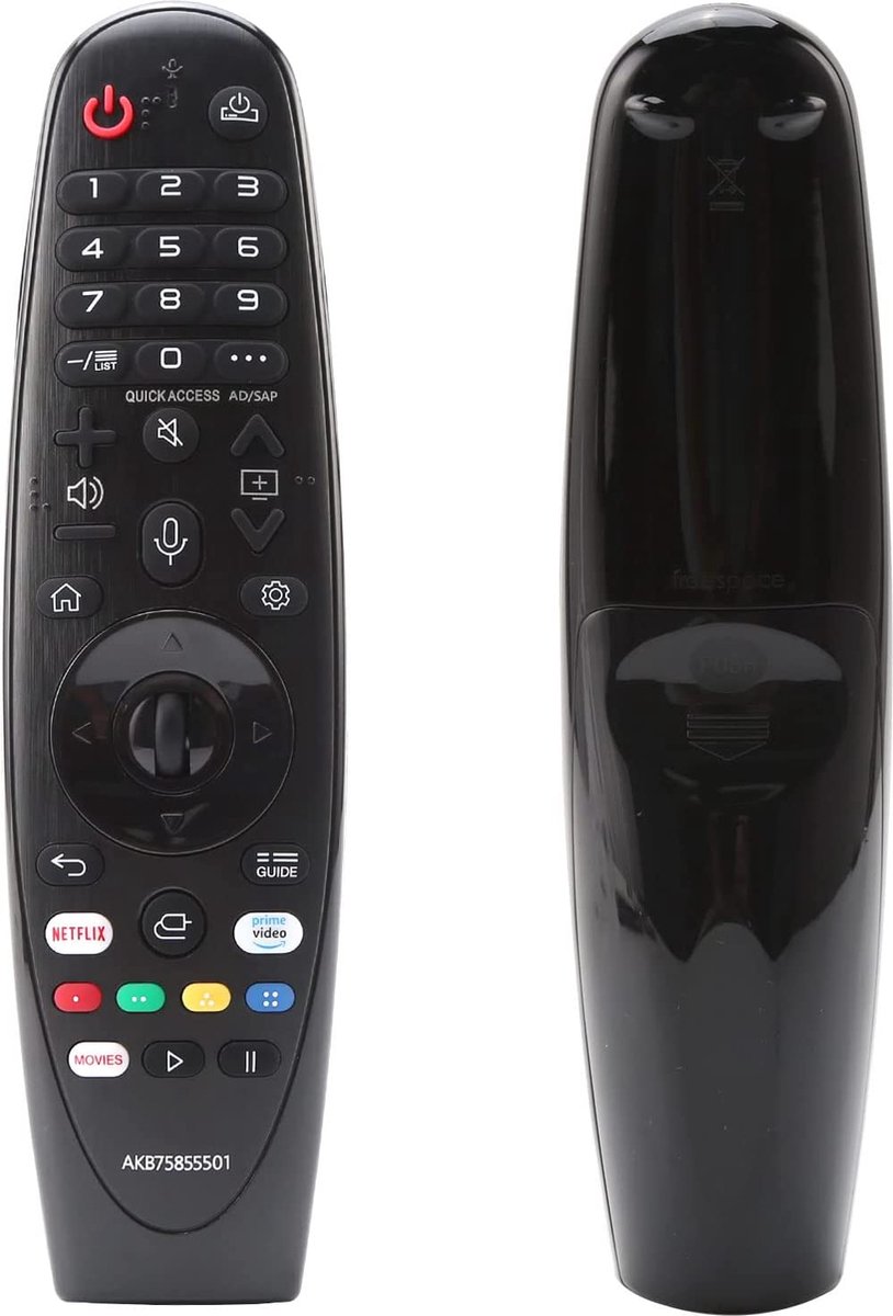 2-Pack Universele Afstandsbediening met Spraakfunctie - Geschikt voor LG Magic Remote Smart TV Televisie