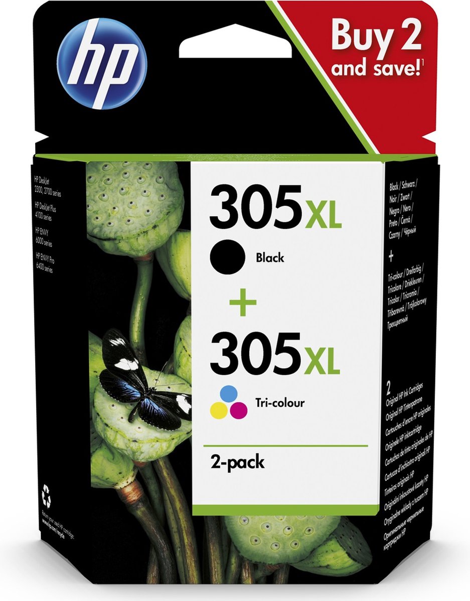 HP 305XL - Inktcartridge - Origineel - Kleur & Zwart - 2-Pack op Prijzenvolger.com