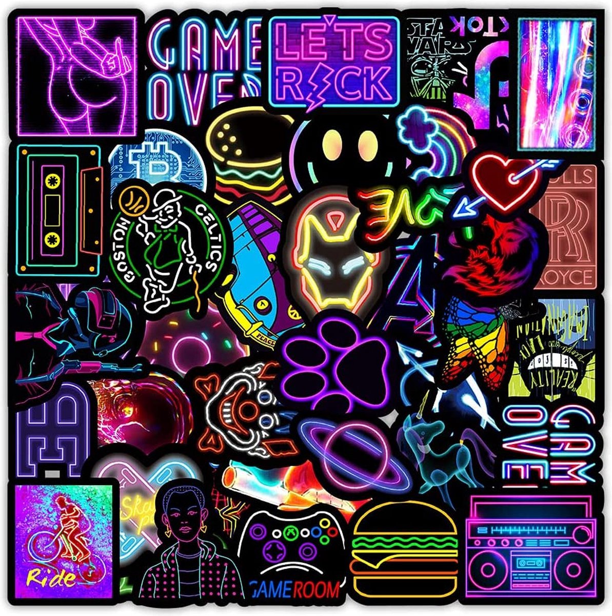 Stickers Voiture Collection Kaiju No.8 Autocollants 100 Pièces - Stickers Étangs Ordinateur Skate Valise Decals Personnalisation Valise Skate