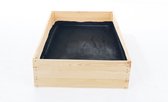 Moestuinbak - 120x80x27 cm - hout - met gronddoek