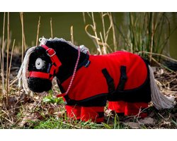 Crafty Ponies Fleecedekenset Rood
