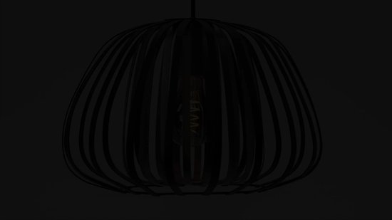 Hanglamp Encinitos, zwart/messing, 25,5 cm
