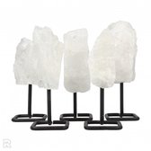 Bergkristal op stevige standaard - ruw - wit - genezing - reiniging- harmonie - balans
