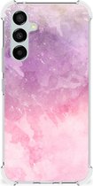 Smartphone hoesje Geschikt voor Samsung Galaxy A54 Stevige Telefoonhoesje met transparante rand Pink Purple Paint