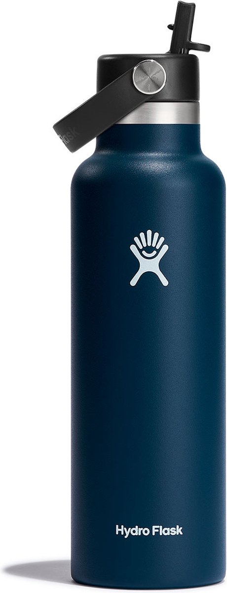 Hydro Flask Standard Mouth Flex Straw Cap Drinkfles (621 ml) - Indigo