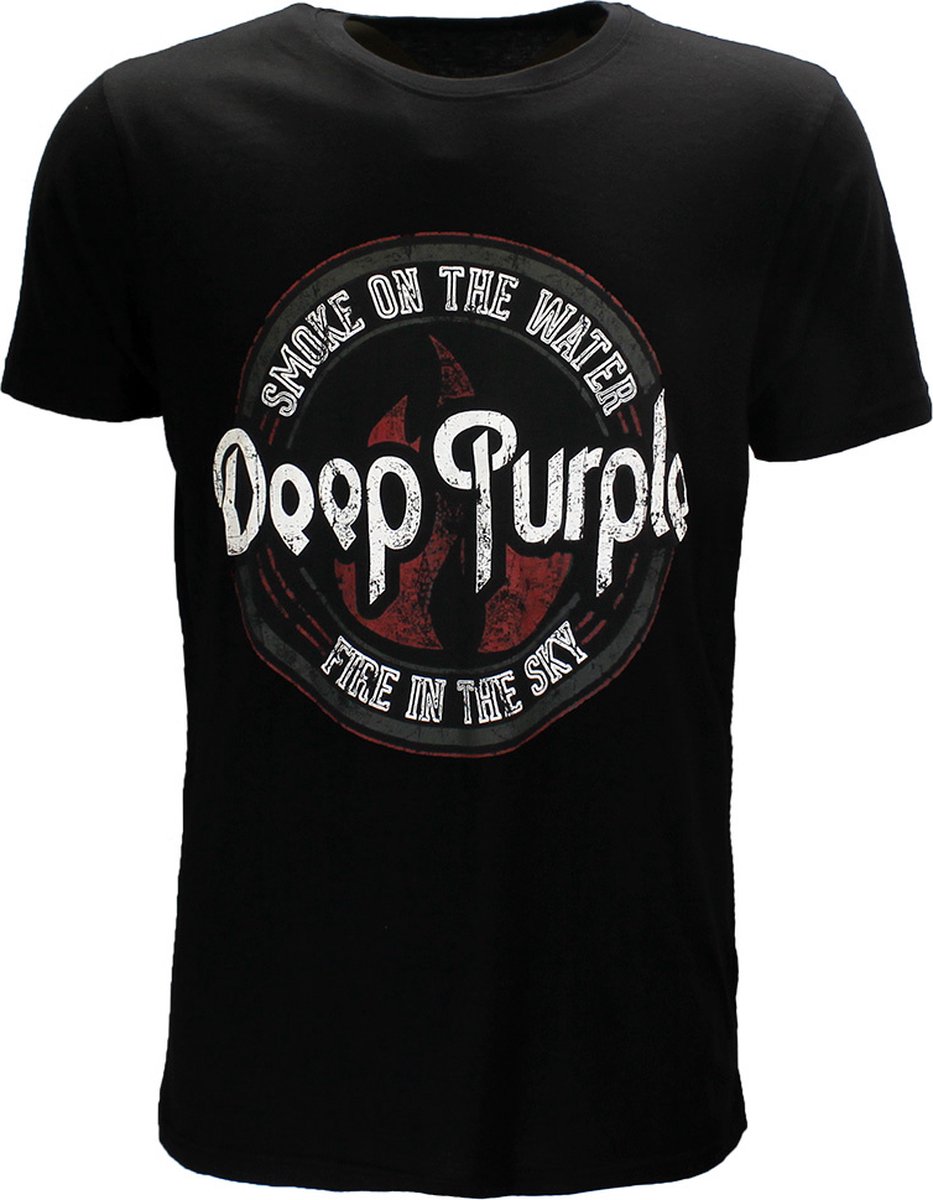 Deep Purple Smoke Circle T-Shirt - Officiële Merchandise - XL