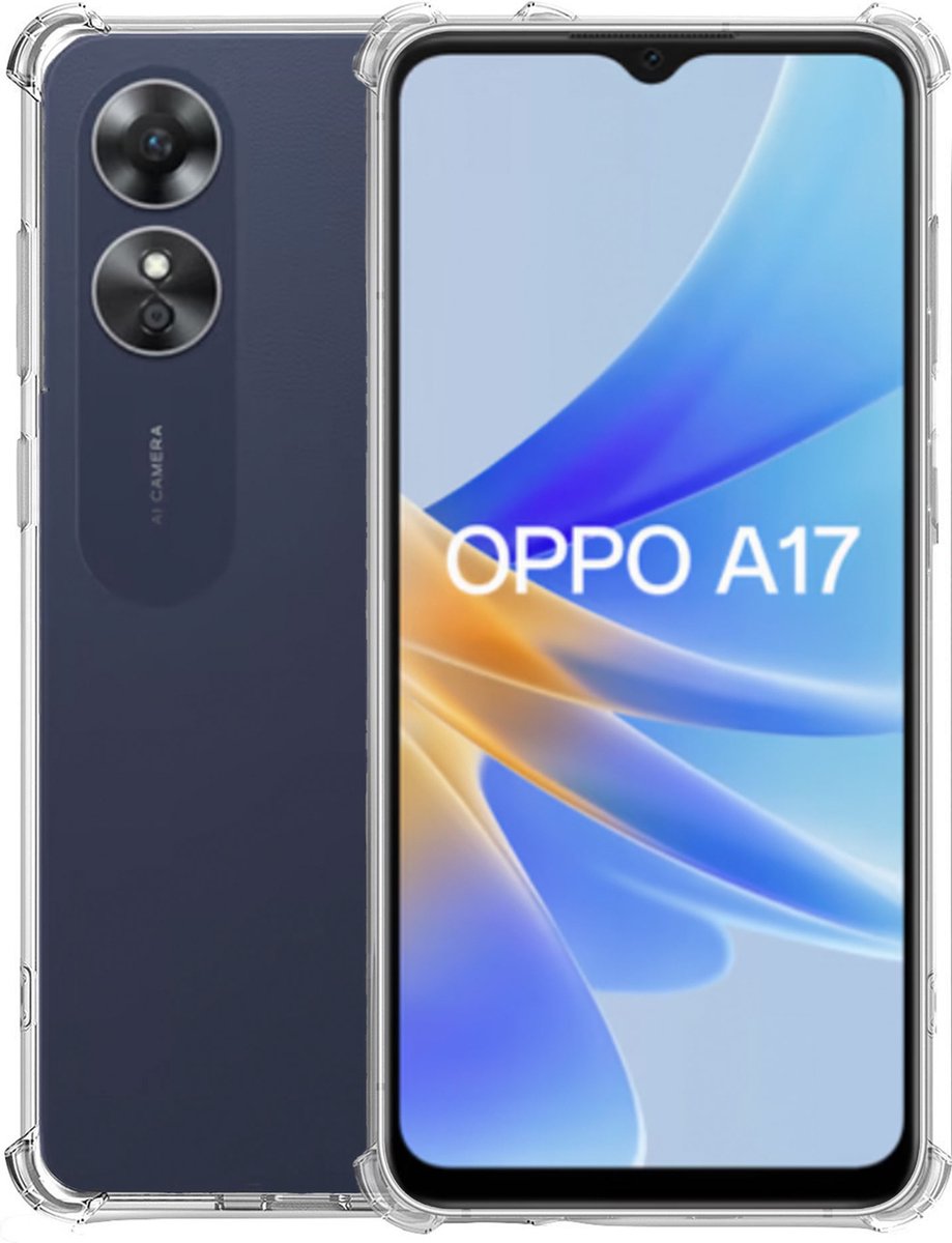 Geschikt voor Oppo A17 Hoesje – Shock Proof Case – Cover Transparant