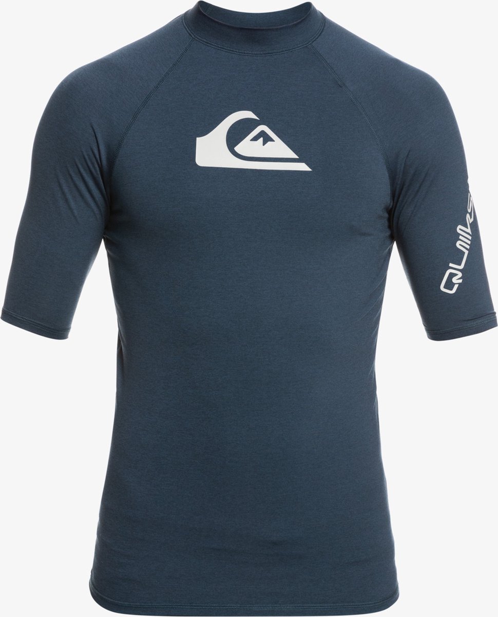 Quiksilver UV Surf T-shirt voor mannen All Time Korte mouw UPF50 Blazer Blauw