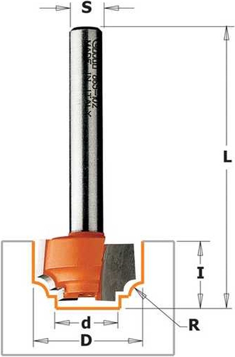 CMT 812.150.11 Fresa Dritta In Metallo Duro (HM) – Gambo 6.35 Mm, Diametro 15x30 Mm Per Pantografi E Fresatrici