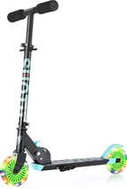 Suotu Kinderstep - Step - lichtgevende wielen - Jongens/Meisjes - Aluminium - Zwart/Blauw