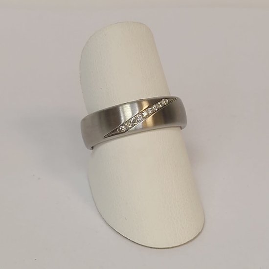 Stalen ring - Teno - diamant - sale Juwelier Verlinden St. Hubert - van €368,= voor €220,=