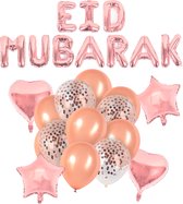 Festivz Eid decoratie - Eid Mubarak - Ramadan Feestdecoratie - Papieren Confetti - Ramadan Decoratie - Eid-al Fitr - Rosé