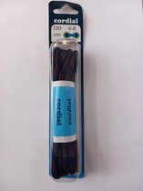 Cordial - Bergschoenveters -  blauw/bruin rond fijn geweven - veterlengte 120 6-8 gaatjes