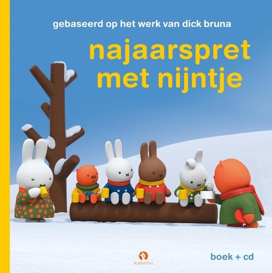 Boekomslag 'Najaarspret met Nijntje' met Nijntje en vriendjes in de sneeuw.