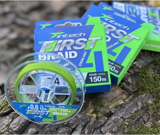 FIRST Braid PE X4 #0.8 - Green - 0.148mm - 100m - 12lb/5.45kg - Gevlochten Lijn - Roofvis Vislijn van FIRST — afbeelding 3
