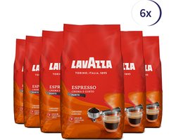 Lavazza Crema e Gusto Forte koffiebonen 1kg x6