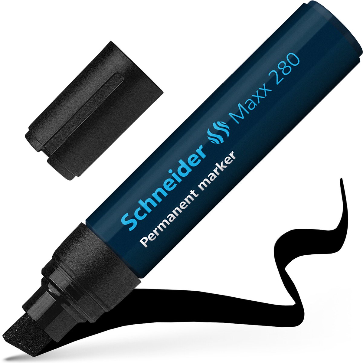 Schneider permanent marker - Maxx 280 - beitelpunt - zwart - S-128001