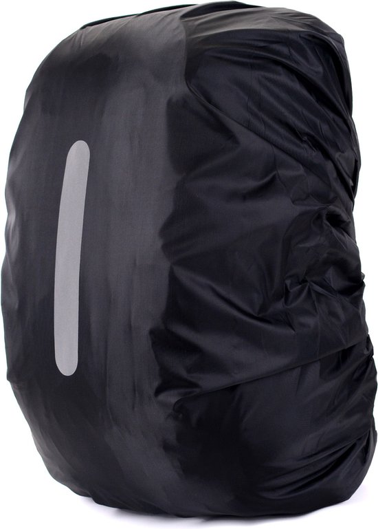 YONO Regenhoes Rugzak Waterdicht - Reflecterende Backpack Hoes - 30 tot 40 Liter - Zwart - M