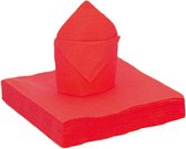 Santex feest servetten rood - 20x stuks - groot - 40 x 40 cm - papier