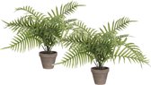 Mica Decorations Areca Palm kunstplant - 2x - groen - H53 x D45 cm - top kwaliteit