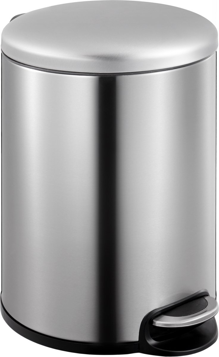 Goedkoopste EKO - Maggey pedaalemmer 12 liter - Stainless steel Polypropyleen - mat RVS - Prullenbak