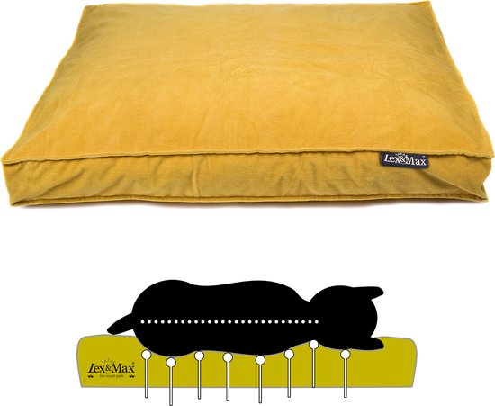 Lex & Max Boxbed Prof Hundebett 90x65cm | Schokoladenbraun Mit Waschbarem Bezug