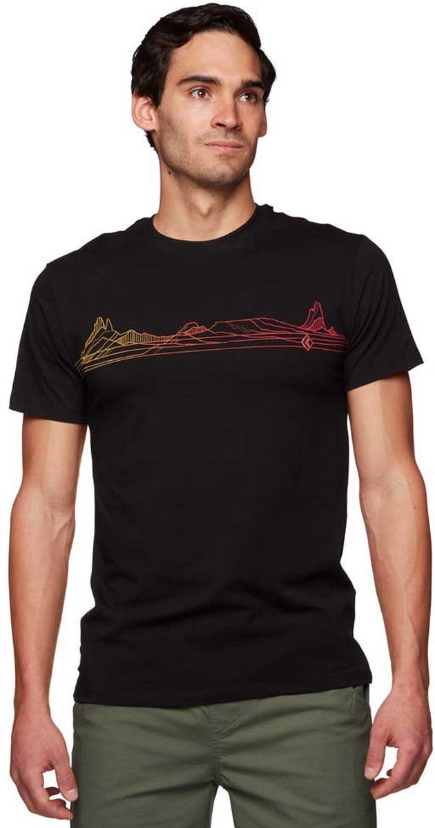 Black Diamond Desert Lines Korte Mouwen T-shirt Zwart L Man