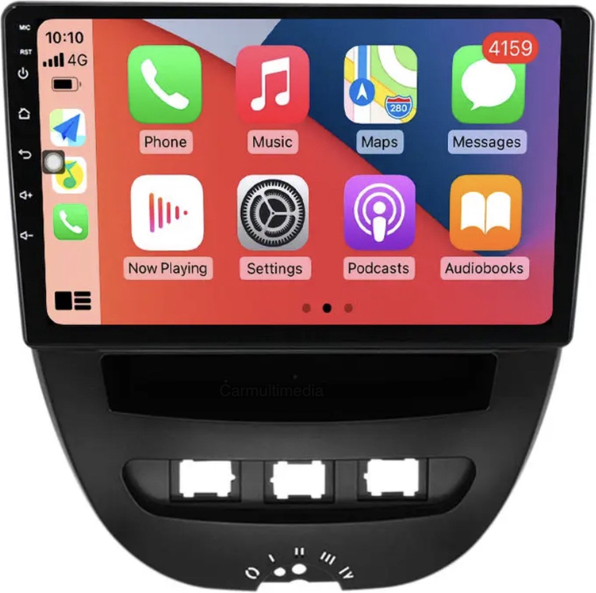 Autoradio 10 inch voor Aygo/107/C1 2G+32G 8CORE Android 12 Carplay/Auto/GPS/RDS/DSP/NAV/4G
