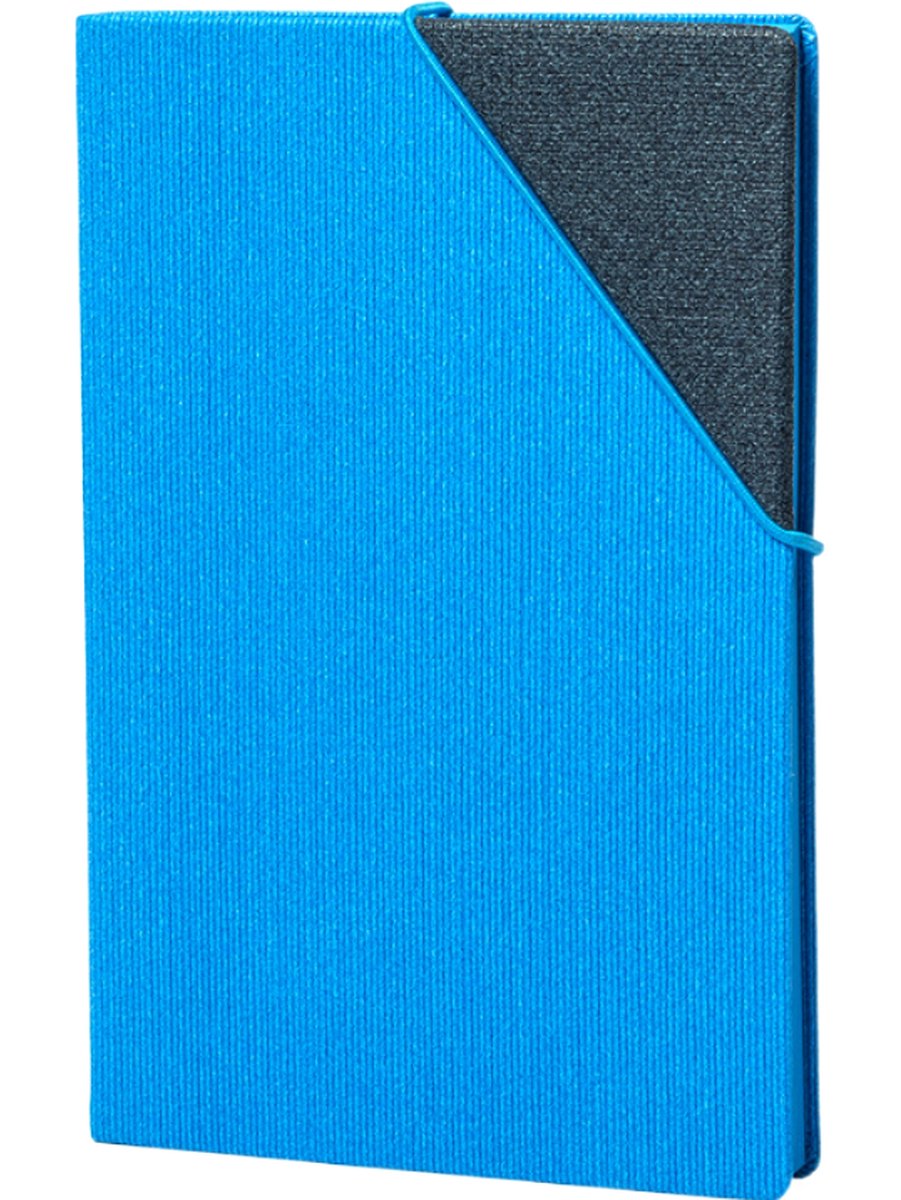 Papacasso Bullet Journal - notitieboek a5 - premium hardcover notebook - luxe zuurvrij papier - elastiek sluiting - opbergvak - 256 pagina's - dotted - blauw