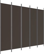 vidaXL-Kamerscherm-met-5-panelen-250x200-cm-stof-bruin
