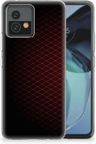 GSM Hoesje Motorola Moto G72 Backcase TPU Siliconen Hoesje Geruit Rood